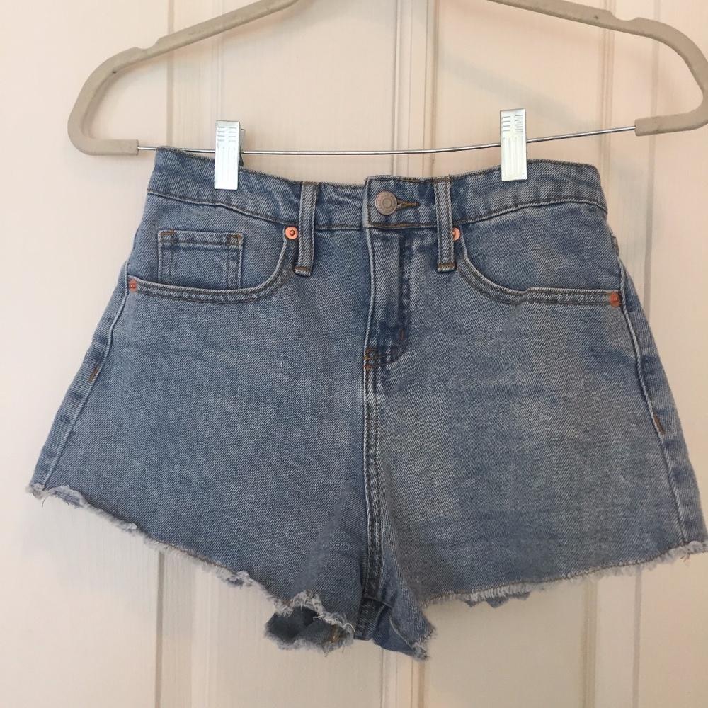 Cut Off High Waisted Mini Shorts